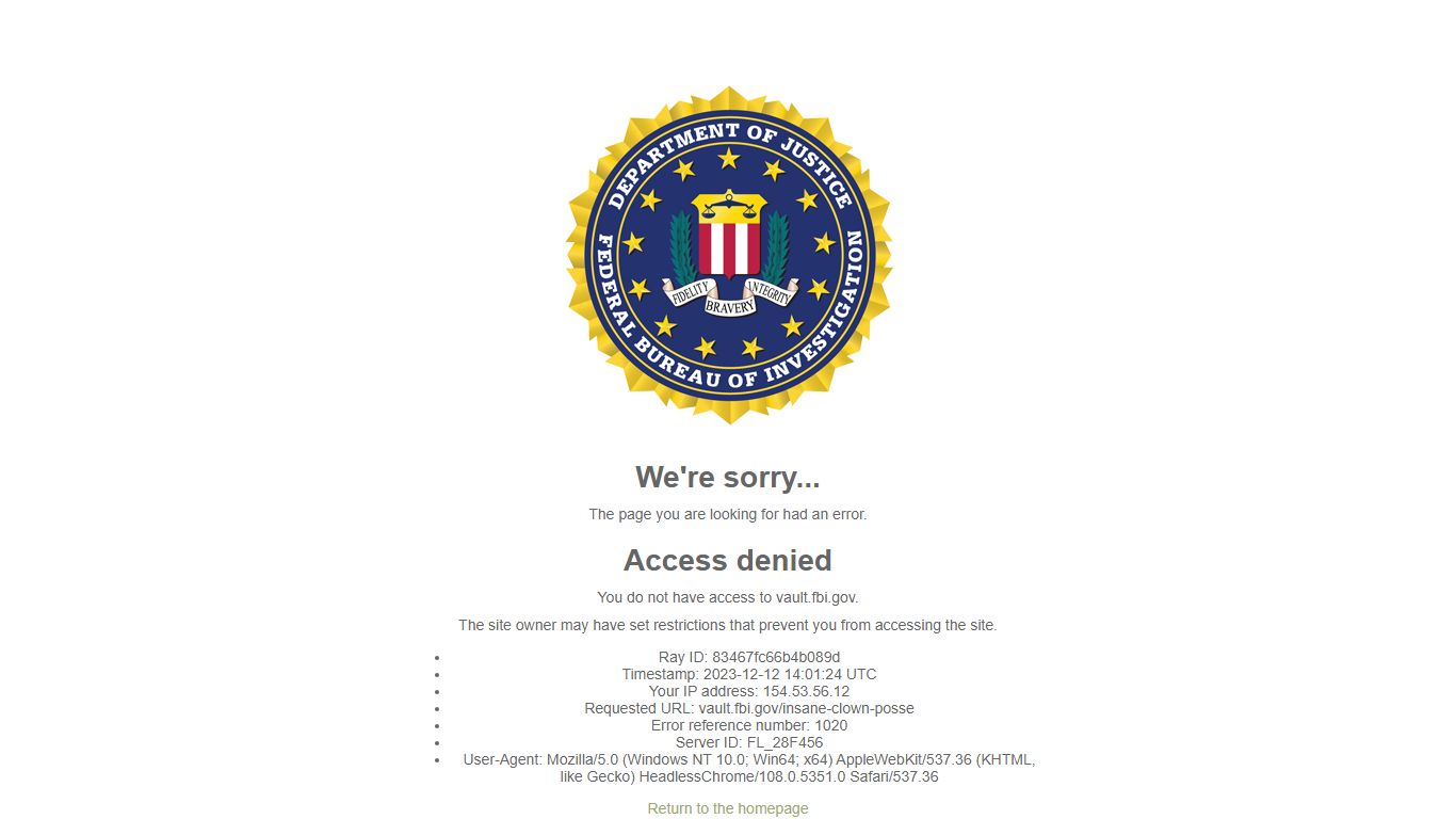 FBI Records: The Vault — Insane Clown Posse