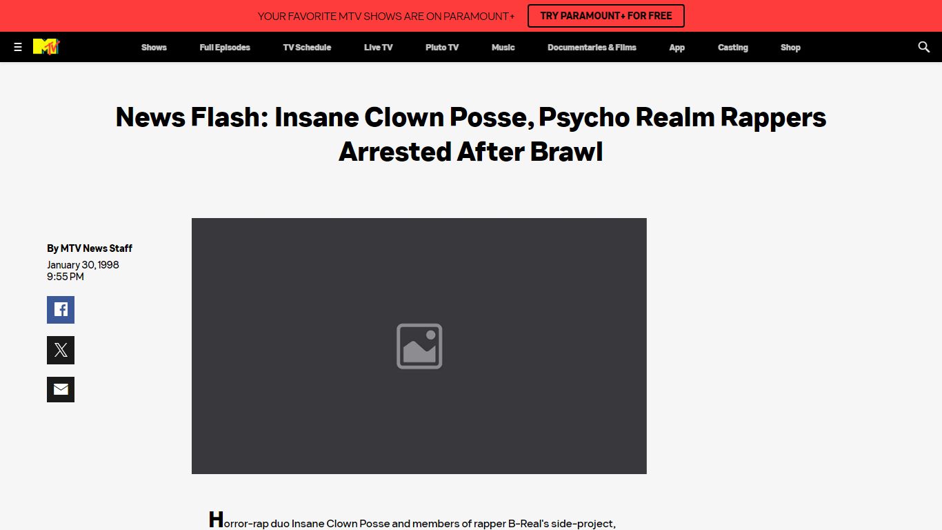 News Flash: Insane Clown Posse, Psycho Realm Rappers Arrested ... - MTV